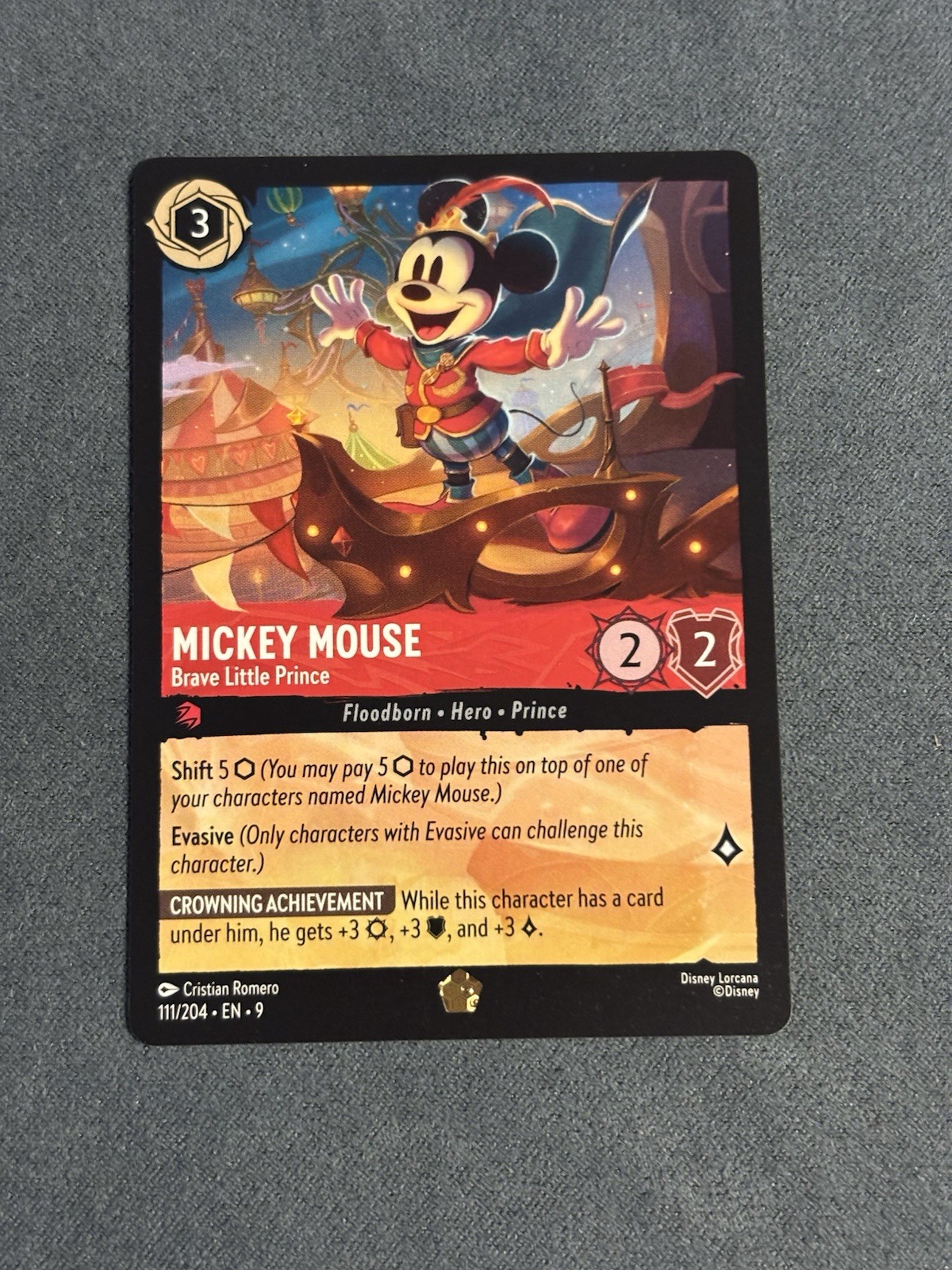 Mickey Mouse - Brave Little Prince 111/204 Fabled Regular
