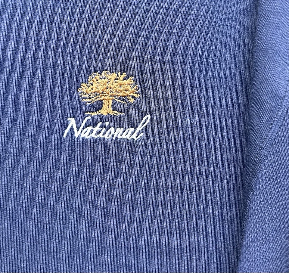 Camisa com capuz Peter Millar masculina tamanho XL azul manga longa excursionista mistura de lã - Imagem 2 de 4