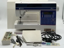 Husqvarna Viking Sewing Machine Rose Model 600 Computerized Sweden Cords Pedal