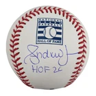 Andruw Jones Braves Yankees Autographed Inscribed HOF Logo Baseball (CX Auth)