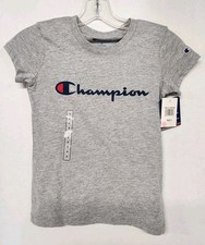 Champion Youth Shirt Size SMALL Gray Logo shirt NWT 316H 
