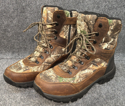 Magellan Outdoors 200g Mens US 13D Hunting Waterproof Lace Side Zip Cammo Boots