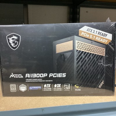 MSI MEG Ai1300P 1300W 80Plus Platinum Modular Gaming Power Supply 306-7ZP412-CEO
