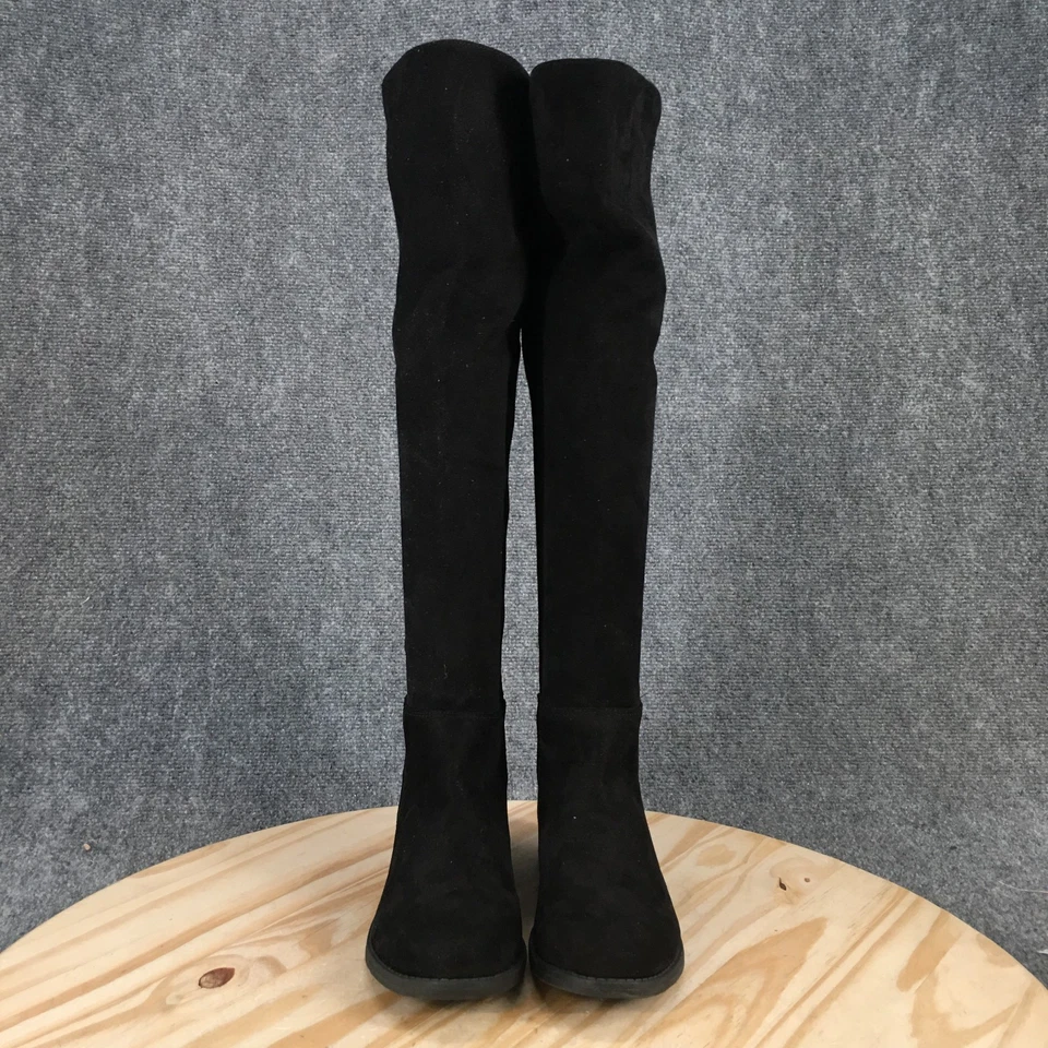 Женские сапоги Rebel by Zigi высотой 7 черные замшевые без застежек на каблуках повседневные - Изображение 4 из 4