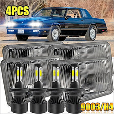 4x 4x6 Led Headlight Hi-lo Beam For Chevrolet Monte Carlo Ss 1980-1988 4x 4x6 Led Headlight Hi-lo Beam For Chevrolet Monte Carlo Ss 1980-1988