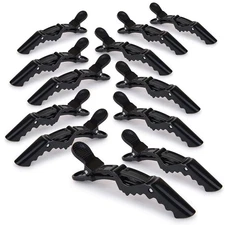 12pcs Salon Croc Hair Styling Clips-Sectioning Plastic Alligator Hair For Thick
