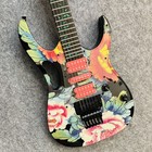 24 Frets Floral Pattern Electric Guitar Maple Body Professional Guitar