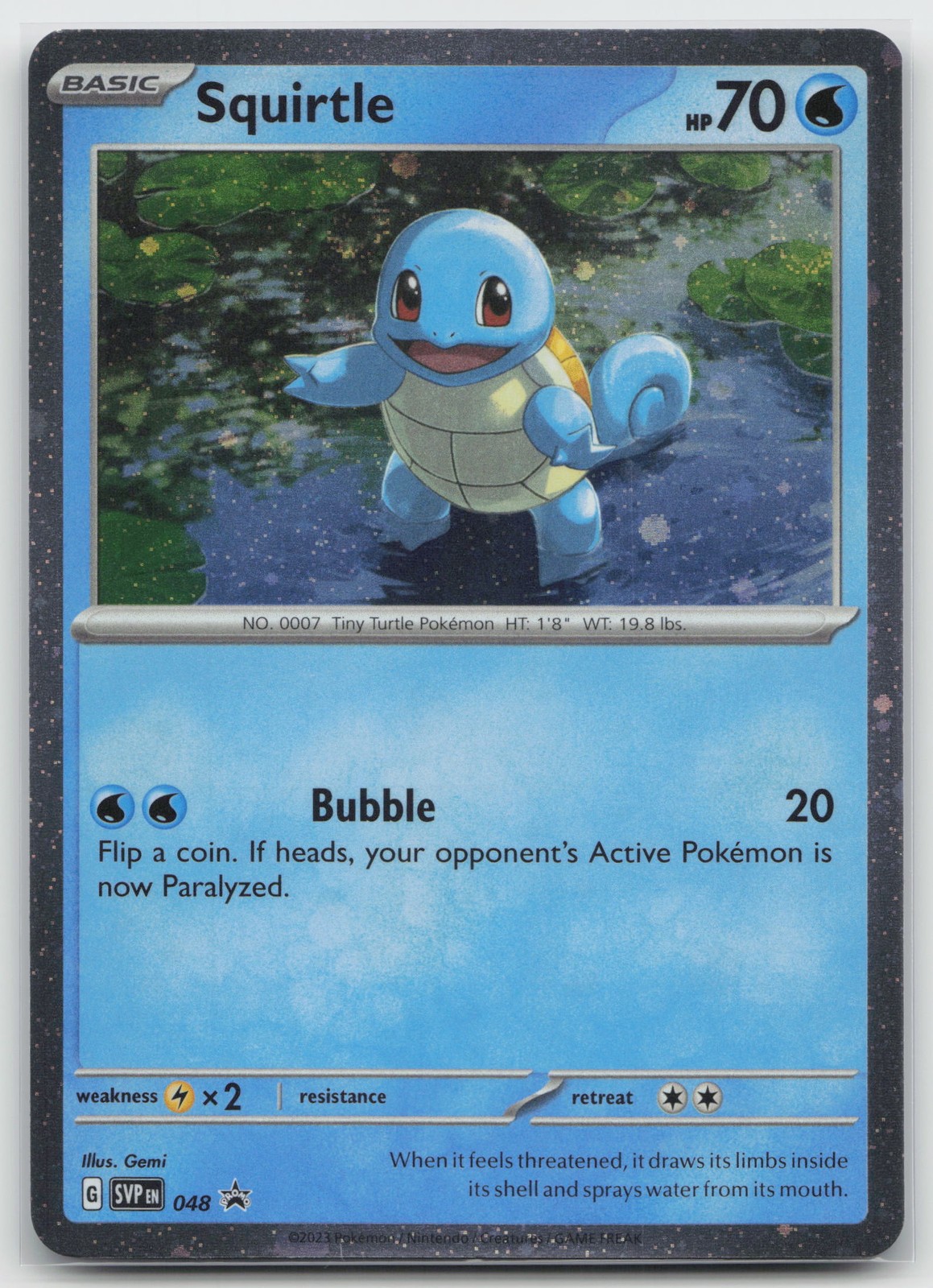 Squirtle Scarlet & Violet Promos 048/198 P NM Pokemon