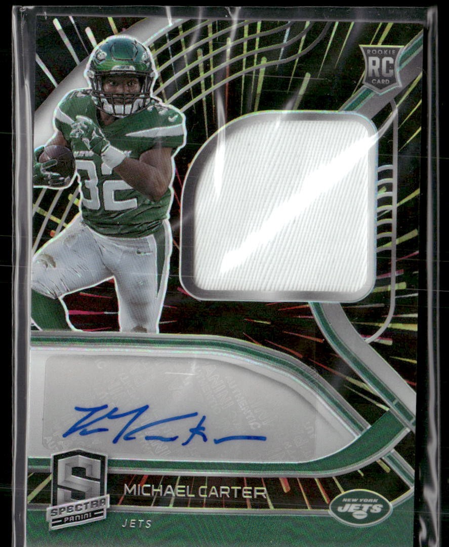 Michael Carter Panini Spectra #218 Autograph Patch Hyper