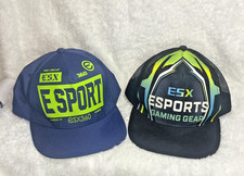 ESX E Sport Gaming Trucker Hats Screen Print Logo Banner ESX 360 Size Youth Qty2