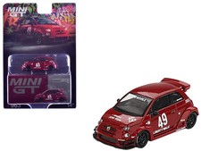 ABARTH 595 Red 1/64 LB Works x Abas Works Limited Edition #49 by Mini GT