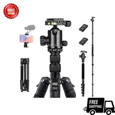 81" Heavy Duty Camera Tripod, DSLR Tripod  Monopod, 35lb Load