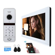 Wireless Video Intercom System Smart Home 1080P HD Night Vision Doorbell Came...