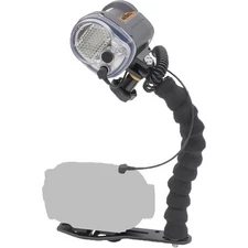 YS-03 Solis -  Mounted on a Sea & Sea Universal Lighting System Light Set
