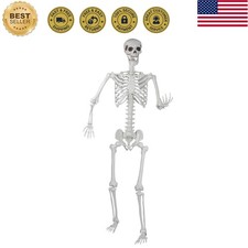 Halloween Skeleton, Realistic Life Size Skeleton with Movable Joints for Hall...