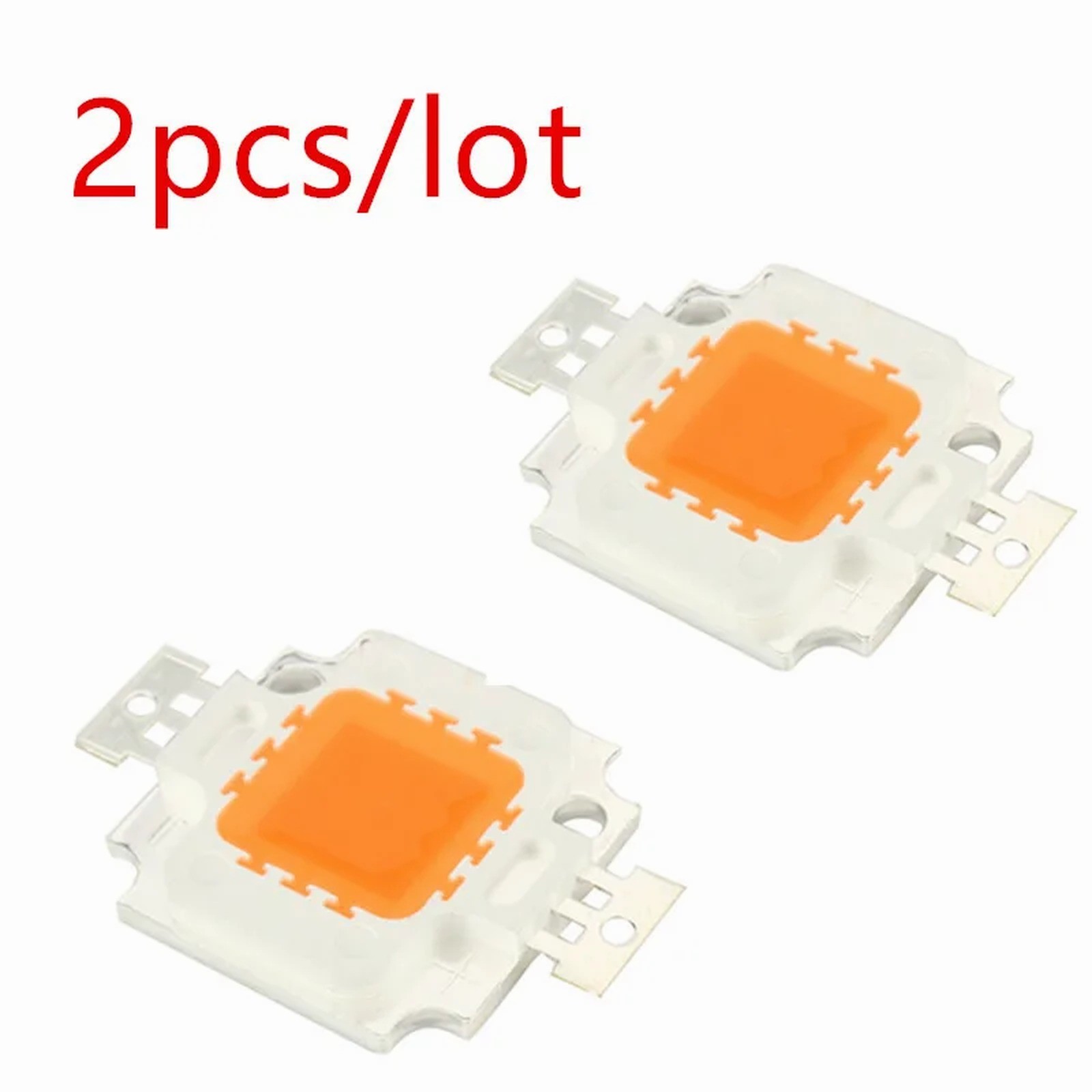 2pcs Full Spectrum 9-12V 10W LED Grow Light, 900mA Plant Lamp Diodes Hydroponics