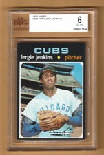 1971 Topps #280 Fergie Jenkins, Chicago Cubs HOF BVG6 (PSA 6), EXMT, sharp!