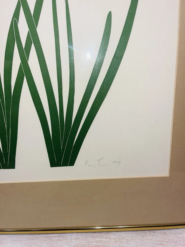 Henry Evans 1979 tríptico narciso 26,5 x 42,5 impresión firmada enmarcada 149/295 Foto 3 de 4