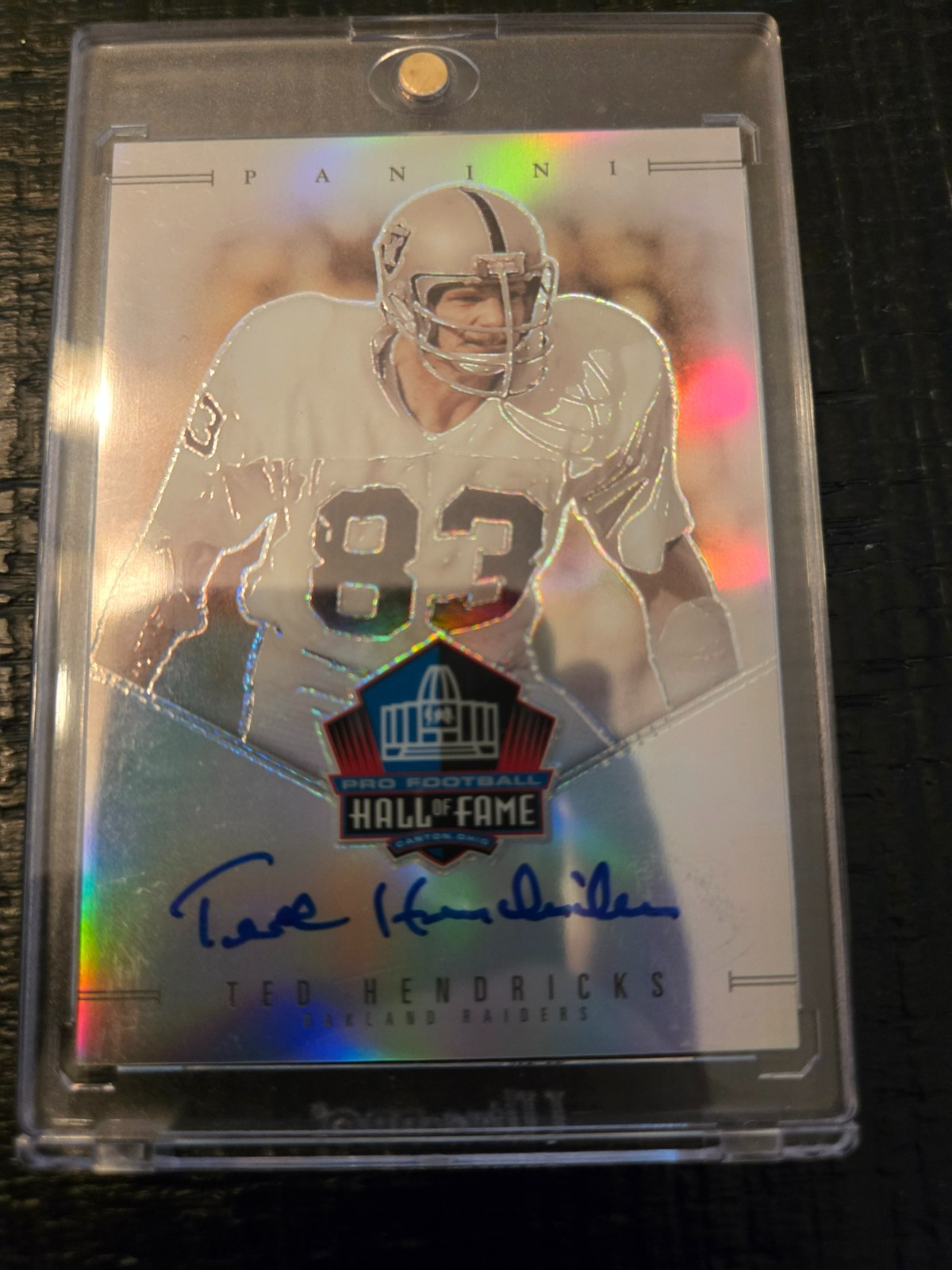 Panini  on Card Autograph Ted Hendricks 1 /50 Raiders 2025 Topps