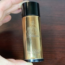 Vtg Eau de Lanvin ARPEGE EMPTY Perfume Bottle Gold Tone Metal 1-1/3oz Refillable