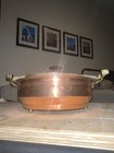 VINTAGE Copper Craft Guild casserole server with a Pyrex glass dish insert 8” — photo 2