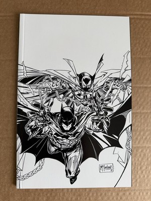 Batman Spawn #1 Todd McFarlane  1:250 B/W Inked Virgin Variant DC Image 2022  NM