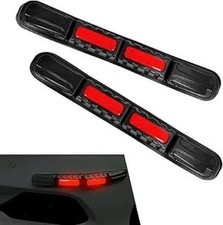 2 PCS Reflective Car Bumper Guard Strips, 9.6" x 0.45" Car Front Re Color: Red