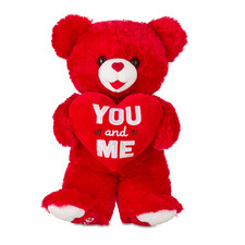 Sweetheart You and Me Valentines Teddy Bear Plush, Red, 14", Way To Celebrate