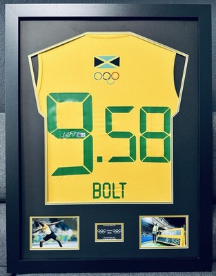 Usain Bolt signiertes Jersey / Leichtathletik / Olympia / Beckett