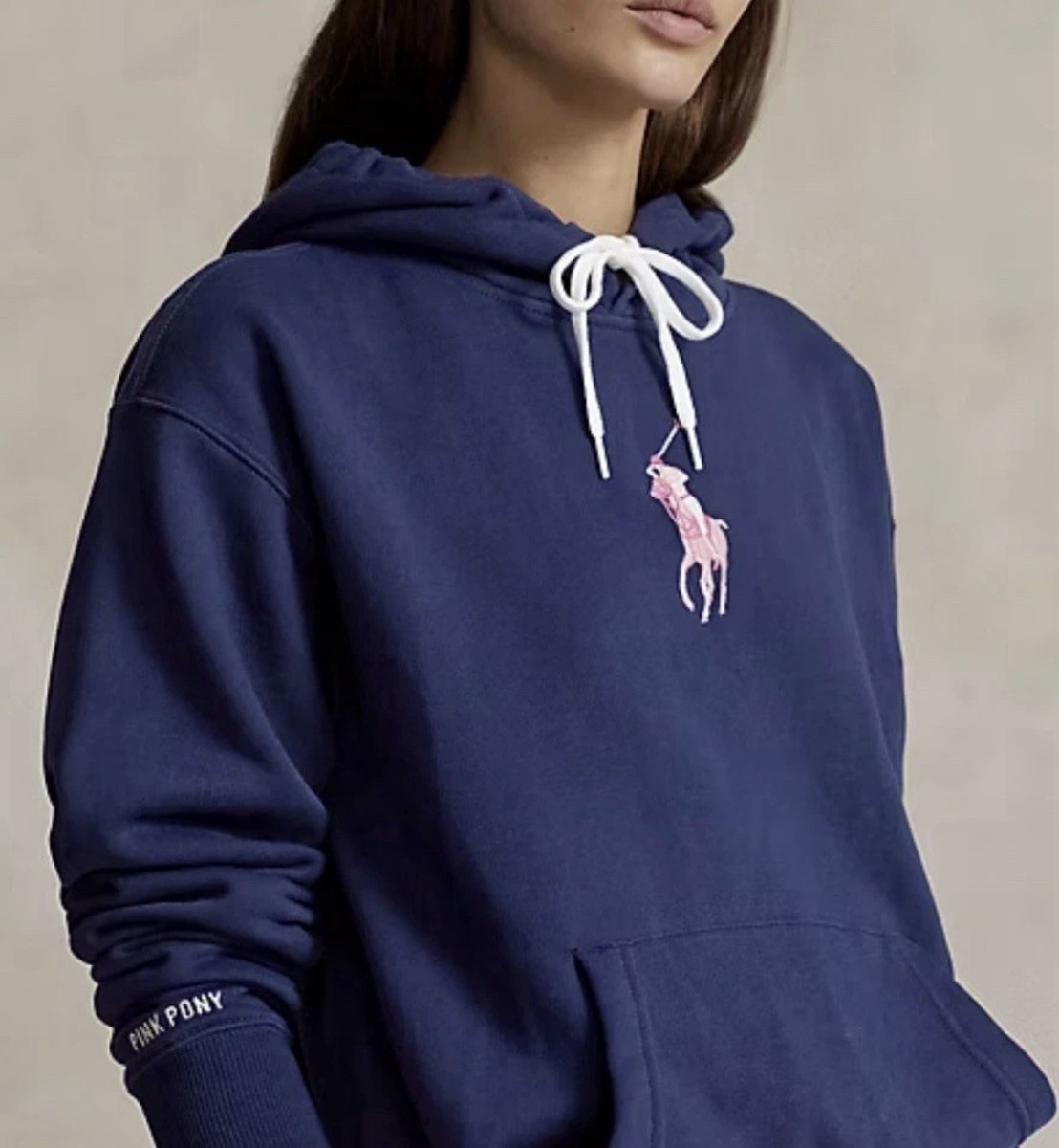Ralph Lauren ネイビー ジップアップジャケットS 裏ピンクストライプ ラルフローレン 100％コットン スウィングトップ ネイビー 表記(XXL