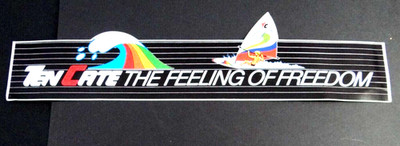 Werbe-Aufkleber TC Ten Cate Surfboards The feeling of freedom Surfer Surfbus 80s