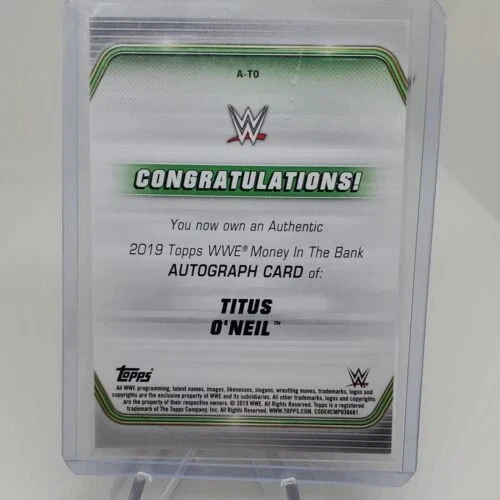 2019 Topps WWE Money In The Bank Auto Autograph #D /199 TITUS O'NEAL - Image 3 of 3