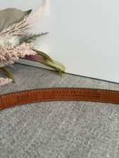 Vintage Coach Belt British Tan Glove Tanned Leather Brass Buckle Made USA NYC