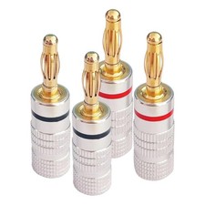 4 connettori jack audio a banana da 4 mm per cavi di altoparlanti e