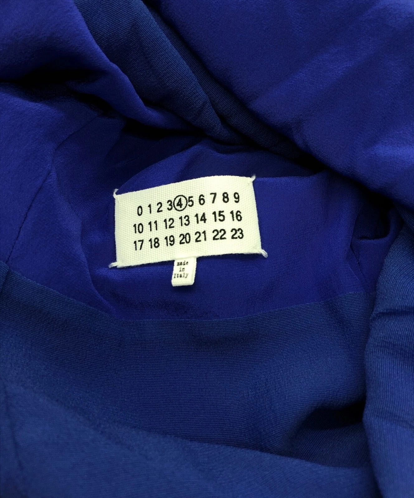 Abito in seta aperto dietro Maison Margiela TAGLIA 38 blu Ext+++