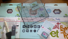 Lot of Making Memories SLICE Design Cards Glass Matt Accessories - all pictured