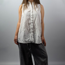 ACNE STUDIOS White Sleeveless Button Front Sh...