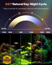 Pawfly 38" Aquarium LED Light 36-48" Tank Full Spectrum Timer Waterproof