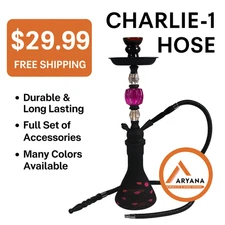 Zebra Charlie-1 Single Hose Hookah/ Many Colors! FREE SHIP
