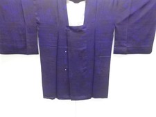 7681402: JAPANESE KIMONO / ANTIQUE MICHIYUKI COAT / SILK / KINSHA / FLOWERS