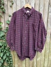 Vtg 60's 70's Brooks Brothers Brooks Flannel Shirt 15 1/2 R Made in USA large