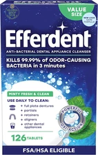 Retainer Cleaning Tablets, Denture Cleaning Tablets for Dental Appliances, Minty