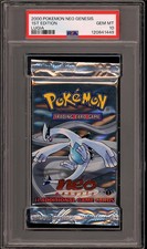 Pokemon 2000 WOTC 1st Edition Neo Genesis Lugia Sealed Booster Pack PSA 10