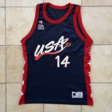 Vintage Champion Glenn Robinson Team USA Basketball Jersey Size 48 USA Made 90s