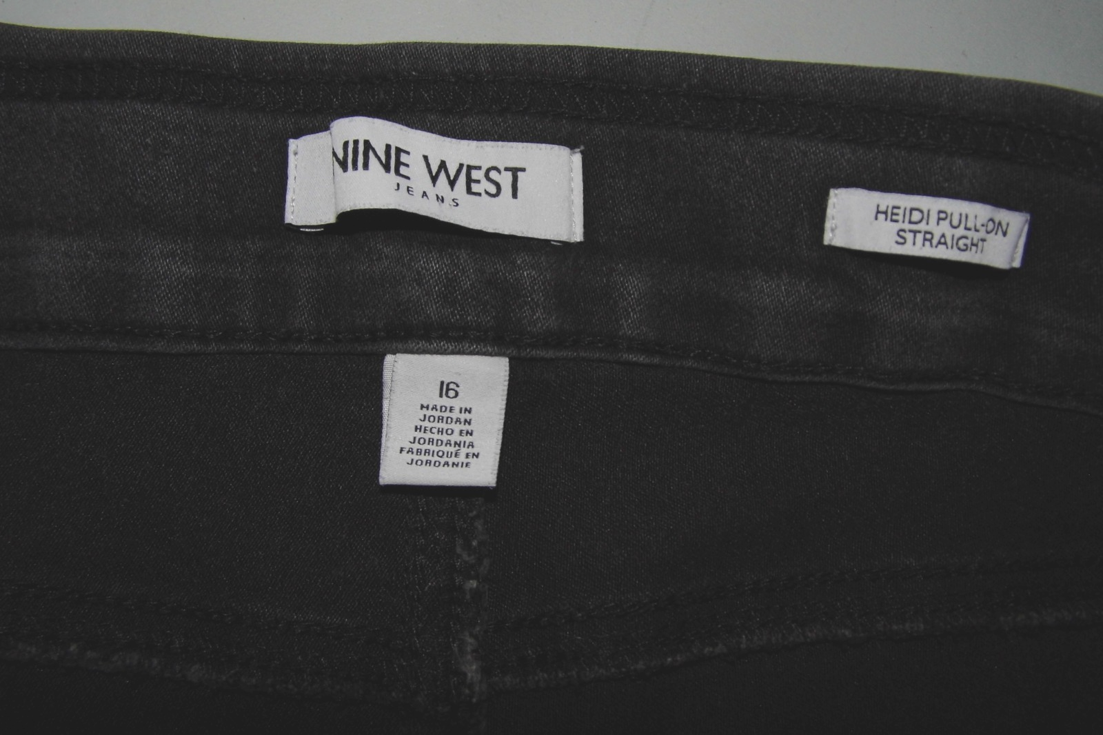 Womens Nine West Washed Black Heidi Pull On Straight Leg Jeans Size 16 Ebay 