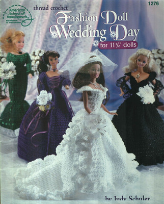 NEW FASHION DOLL WEDDING DAY GOWNS 6 DRESS DESIGNS CROCHET PATTERN BOOK