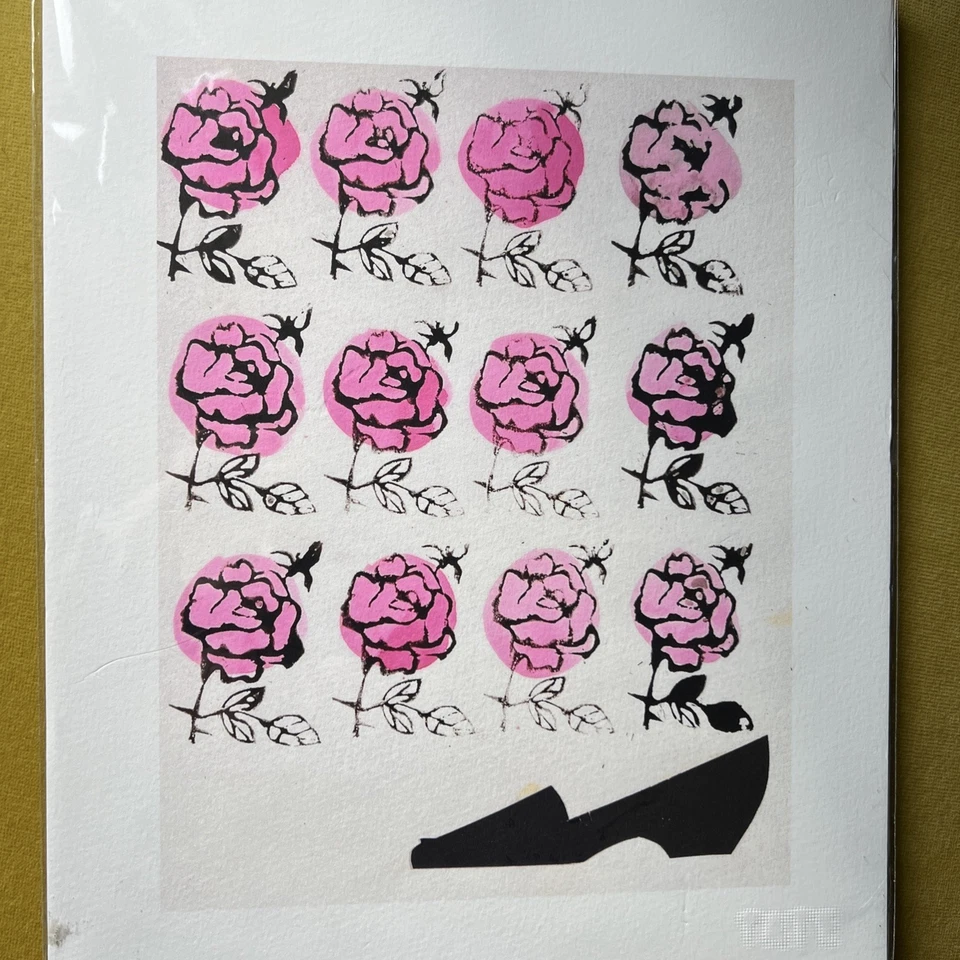 Andy Warhol 1956 Zapato y Rosas Tate Giclee Impresión y rara Carta de Rechazo MOMA Foto 2 de 4