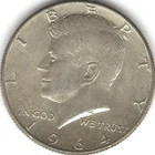 1964-P, 50c, Kennedy half dollar, silver, circ. (U.S. COIN, MONEY, COLLECTIBLE)b
