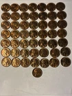 1955-S WHEAT Cents Roll Of 50 Coins In Red/brown  ConditionSee Pictures#8a