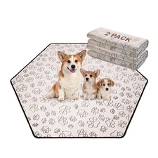 Qeils Reusable Puppy Pads, 2 Pack Washable Pee Pads for Dogs, Specifically De...